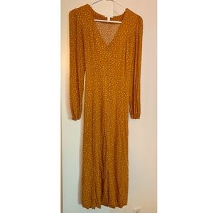 Abound mustard yellow long sleeve maxi dress